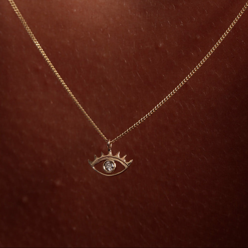 MINI  EYE NECKLACE - Ruby Star