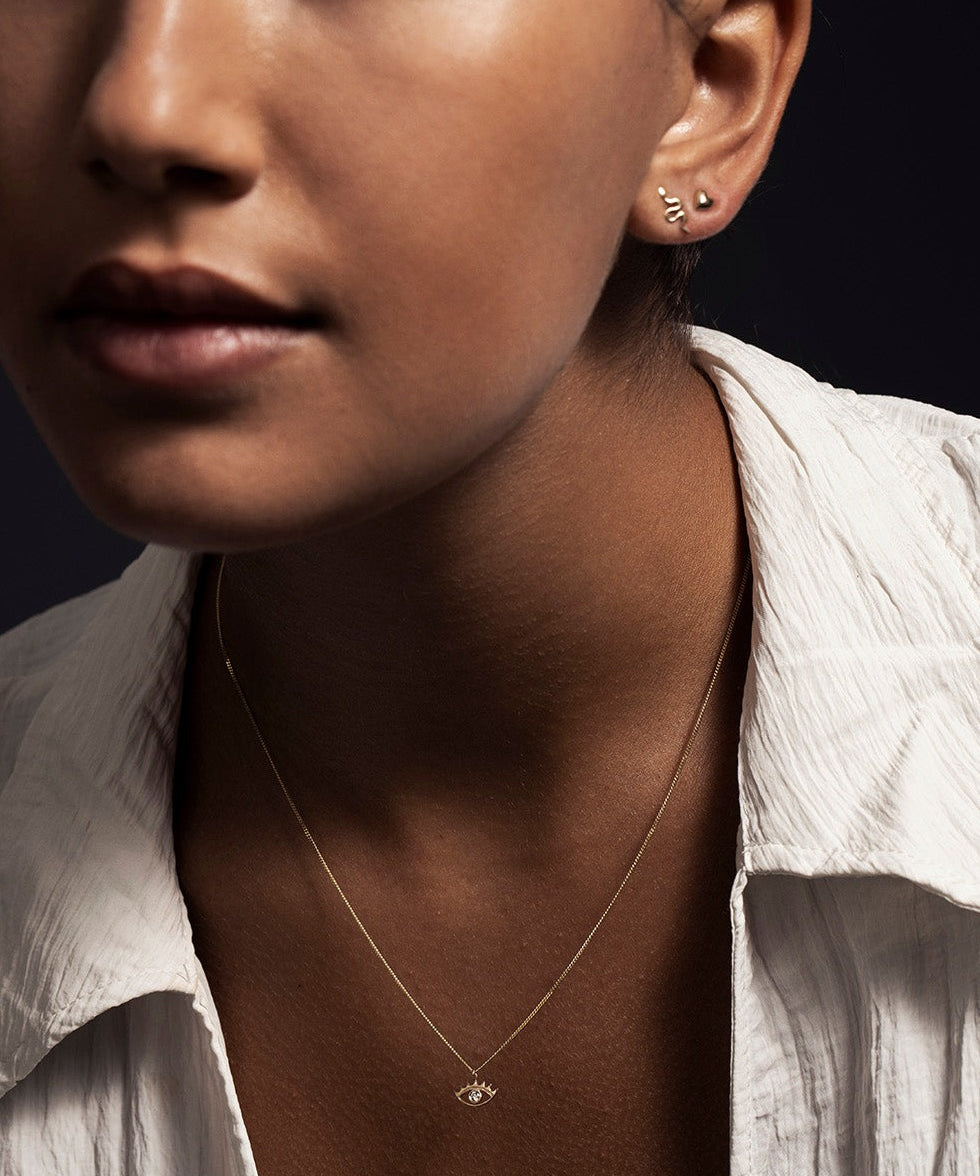 MINI  EYE NECKLACE - Ruby Star